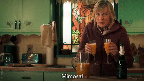 Day Drinking Excited Mom Mimosa GIF