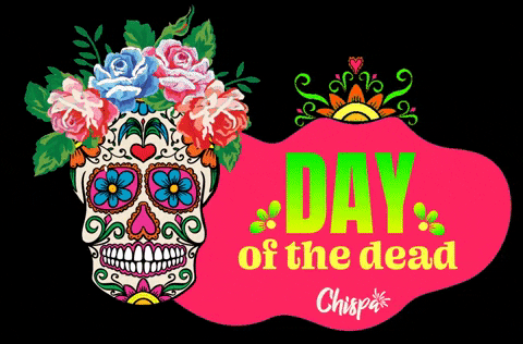 Day Of The Dead Decorated Skull GIF
