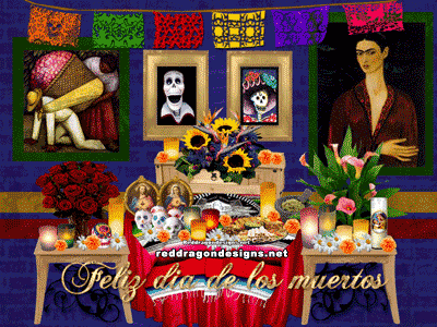 Day Of The Dead Embellished Table And Wall GIF