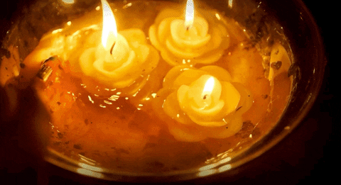 Day Of The Dead Flower Candles GIF