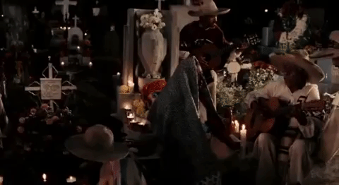 Day Of The Dead Mariachi At Cemetery GIF