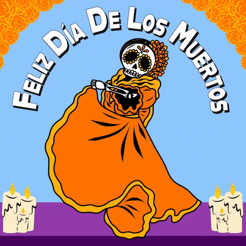 Day Of The Dead Skeleton Dancing GIF