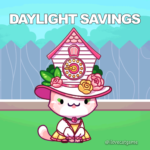 Daylight Savings Cute Cat Collector GIF