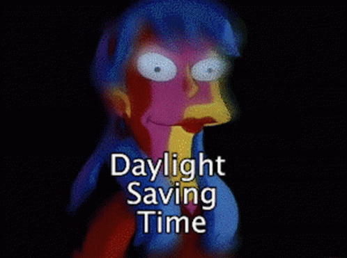 Daylight Savings My Weekend Heart Simpsons GIF