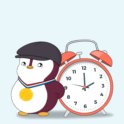 Daylight Savings Pudgy Penguin GIF