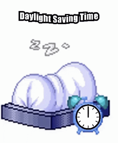 Daylight Savings Time Clock Sleep GIF