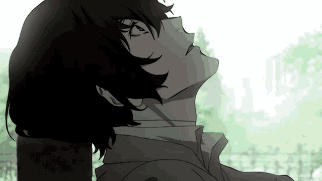 Dazai Anime Looking Up And Down GIF