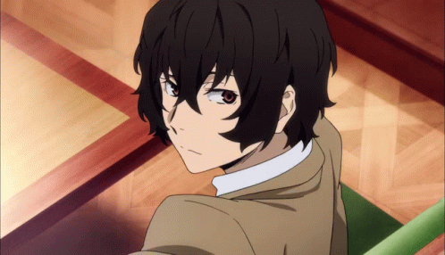 Dazai Anime Speaking Looking Back GIF