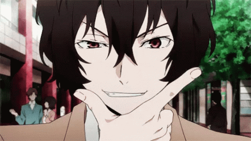 Dazai Anime Speaking With Twinkling Eye GIF