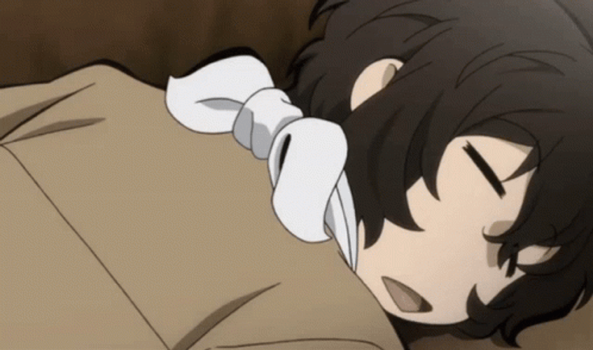 Dazai Anime Talking While Sleeping GIF 