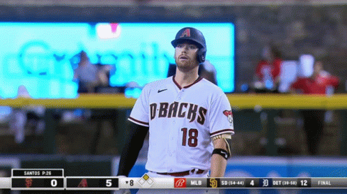 Dbacks Baseball Player Standing on Field