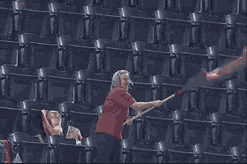 Dbacks Fan Waving Flag So Hard GIF