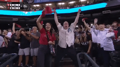 Dbacks Fan Waving Their Handkerchief GIF