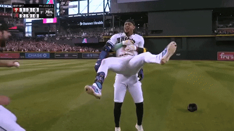 Dbacks Player Ganged Up By Teammate Playfully GIF