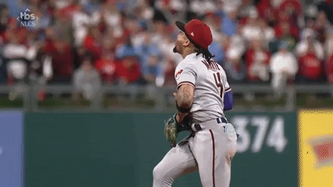 Dbacks Player Happily Run In Slow Motion GIF