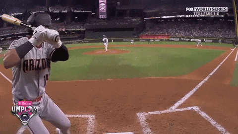 Dbacks Player Hit The Ball With Bat GIF
