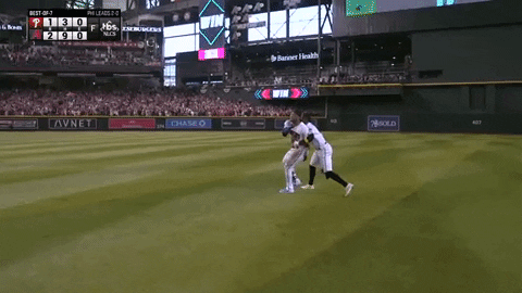 Dbacks Player Lift By Teammate GIF