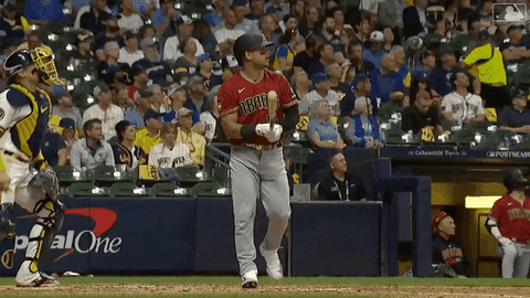 Dbacks Player Throwing Away His Bat GIF