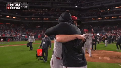 Dbacks Players Hugging And Jumping GIF