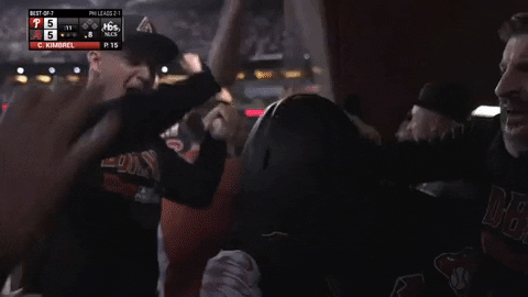 Dbacks Players Patting Their Teammate GIF
