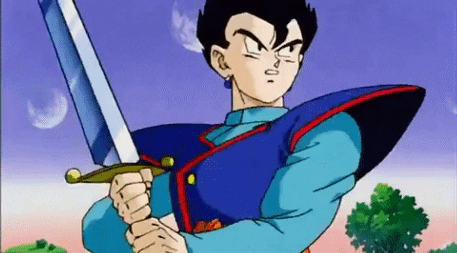 Dbz Goku With Sword GIF