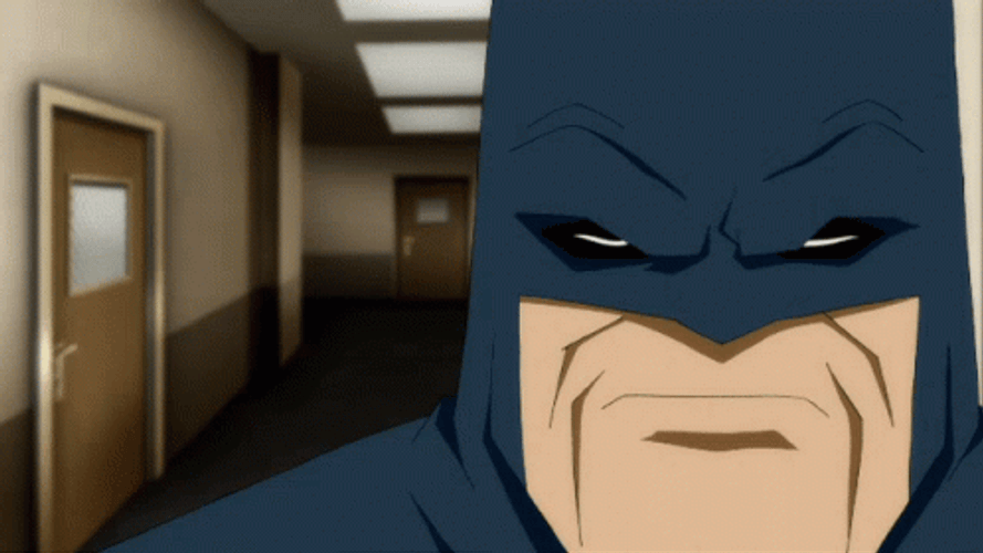 Dc Comics Superhero Bruce Wayne Batman Angry Face GIF 