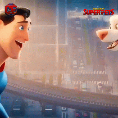 Dc League Of Super-pets Krypto The Super-dog And Superman GIF