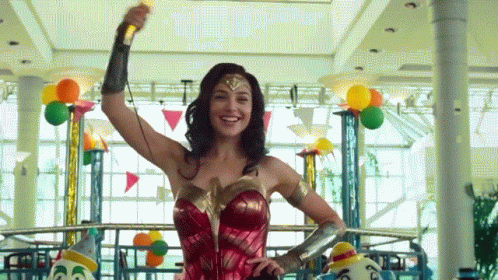 Dc Superhero Wonder Woman Playing Her Lasso Of Truth Weapon GIF