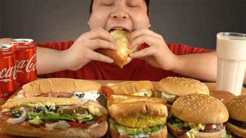 Ddeonggae Burger King Mukbang GIF