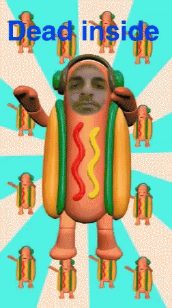Dead Inside Hotdog Sandwich Dance GIF