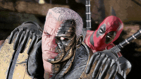 Deadpool Colossus Shoulder Massage GIF