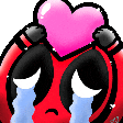 Deadpool Dance And Crying While Holding Heart GIF