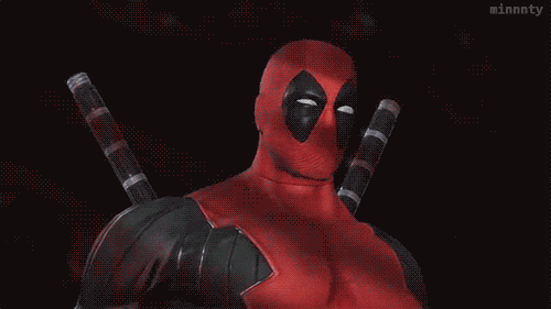 Deadpool Dance And Doing The Yolo Sign GIF
