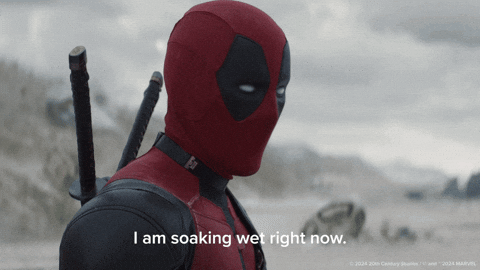 Deadpool Dance And Soaking Wet Right Now GIF