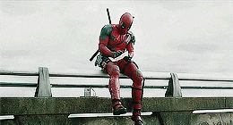 Deadpool Dance While Drawing On Bridge GIF