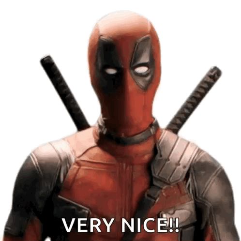Deadpool Holding Swords Behind Back