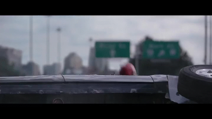 Deadpool Mid-air Flip GIF