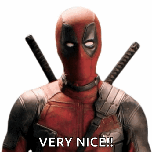 Deadpool Wearing Helmet Holding Swords