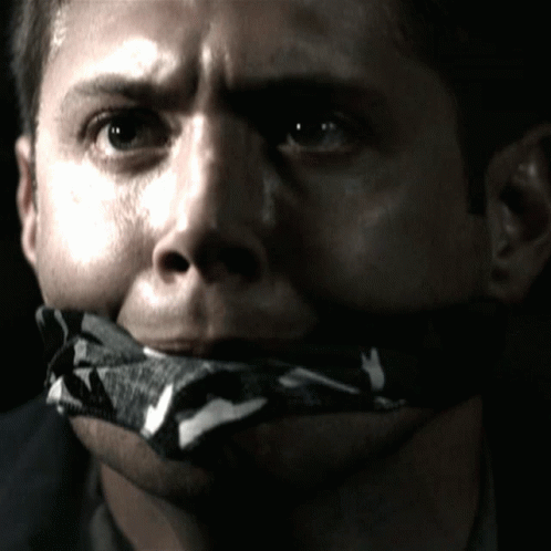 Dean Winchester Gagged Using Handkerchief GIF