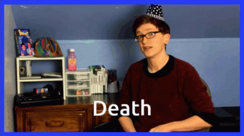 Death Celebration Blowing Party Horn GIF