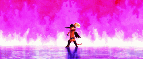 Death Fighting With Puss In Boots GIF