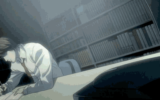 Death Note Light Yagami Writing GIF