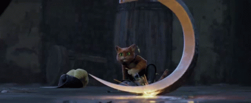 Death Puss In Boots Dragging His Blade GIF