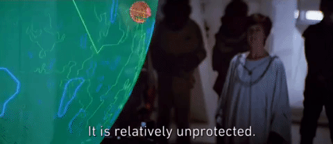 Death Star In Hologram GIF