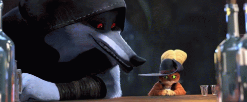 Death Staring At Puss In Boots GIF