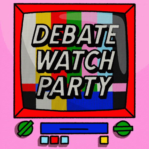 Debate Watch Party Animation GIF