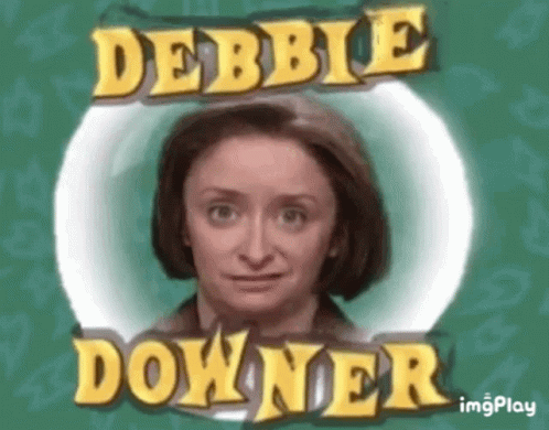 Debbie Downer On Green Background GIF
