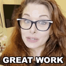Debra Lynn Messing Glasses Great Work GIF