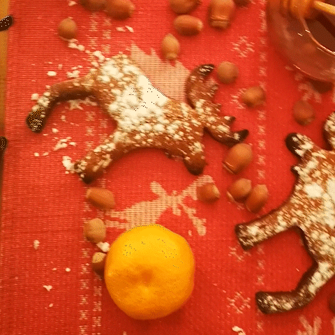 Decorating Deer-shaped Cookies GIF