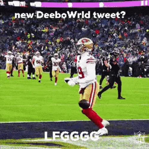 Deebo Samuel Happy Hopping Celebration GIF